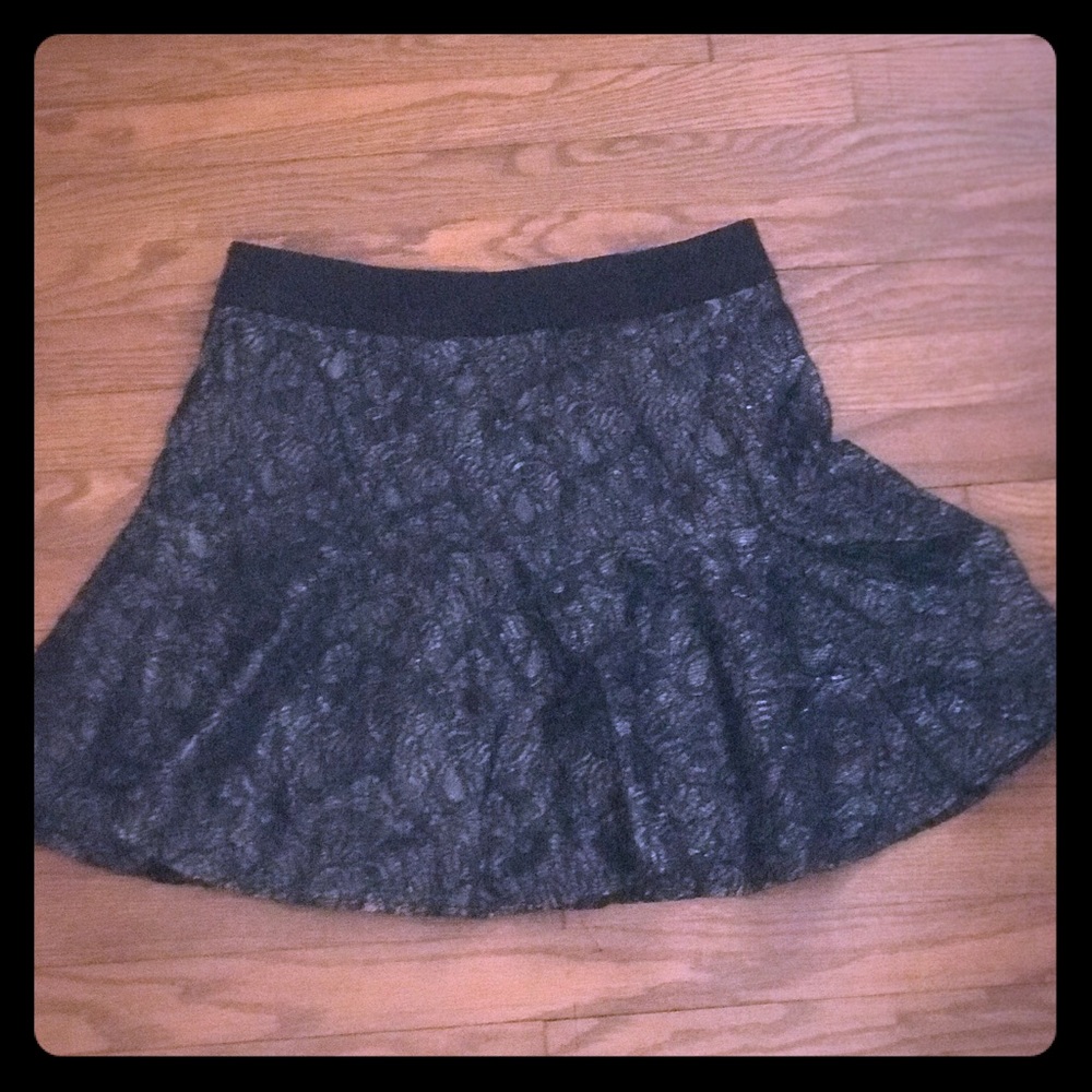 Catherine Malandrino black lace skirt size 8